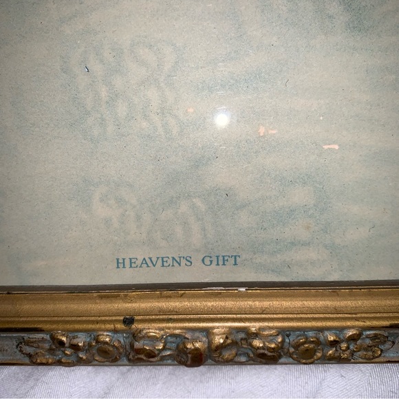 Vintage Heaven's Gift Annie Benson Muller Framed Wall Art Print Home Decor Baby - Picture 6 of 12